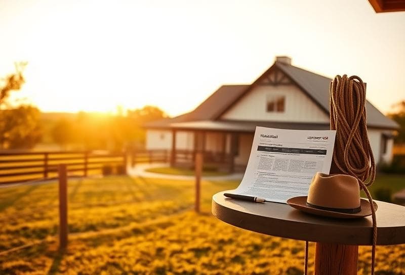 Modern Houston-style home with rustic charm, surrounded by a wooden fence, garden, and cowboy hat