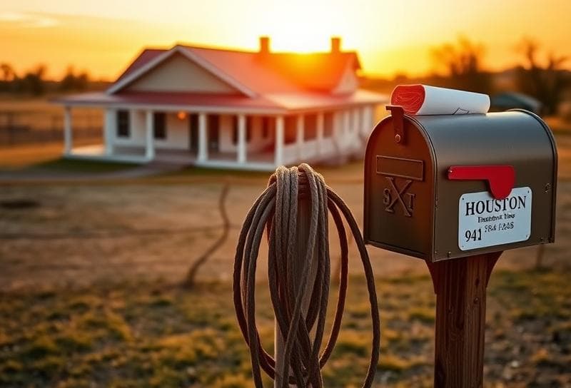 Texas ranch at sunset with lasso on fence, symbolizing STAR Credit property tax relief for