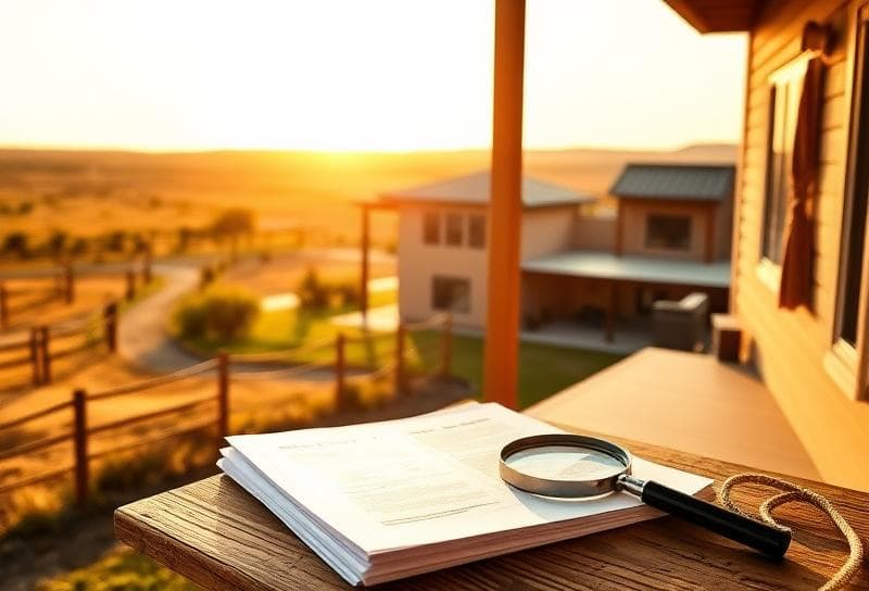 Modern Houston suburban home with a Texas ranch backdrop, lasso on fence, and property tax