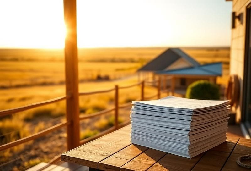 Modern Houston suburban home with a Texas ranch backdrop, lasso on fence, and property tax