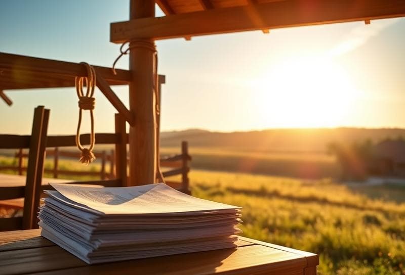 Modern Houston suburban home on a Texas ranch with a lasso, wildflowers, and property tax